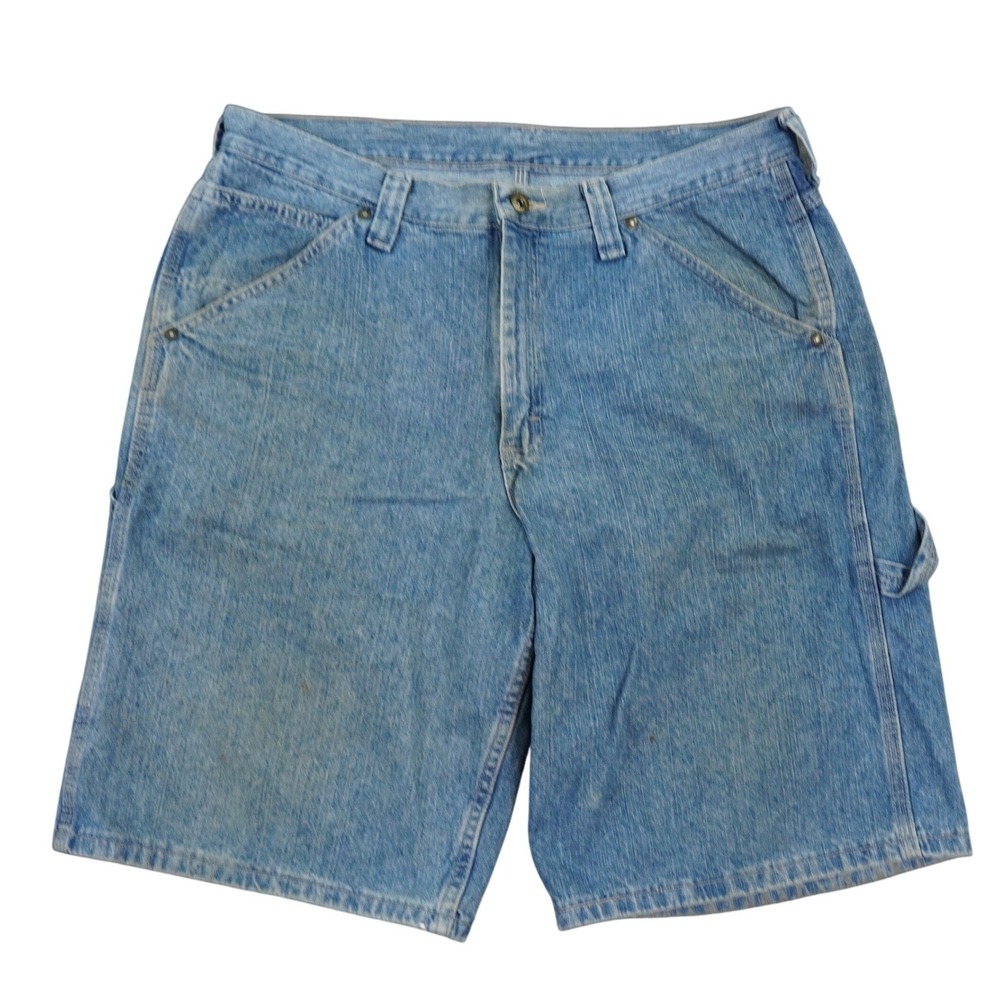 VTG‎ Lee Dungarees Carpenter Shorts Men 36 Long Workwear Streetwear Y2K Grunge